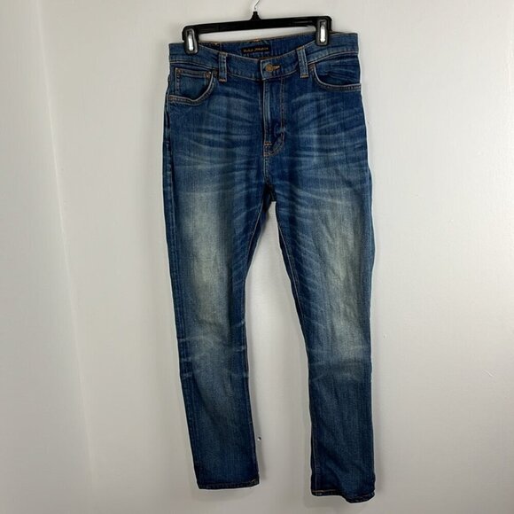 Classic Denim Slim Straight Jeans for Men - Picture 4 of 13